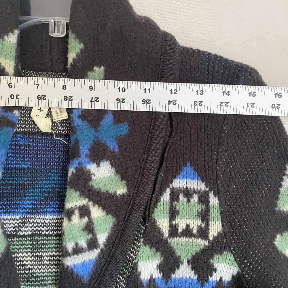 Free People Cardigan Size S Aztec Geometric Wool Boho Southwestern Coatigan - Picture 6 of 10